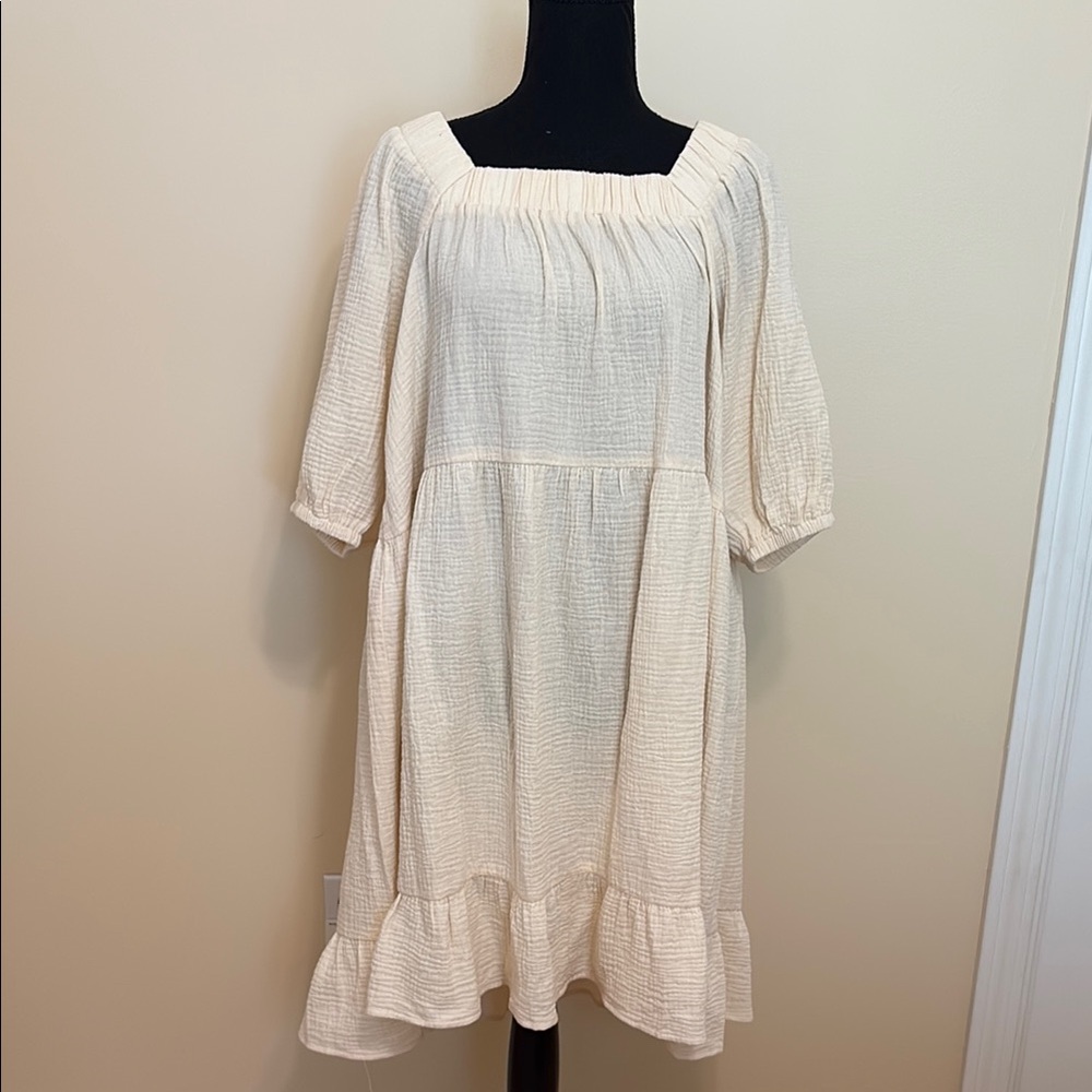 Wonderly Cream Textured Dress